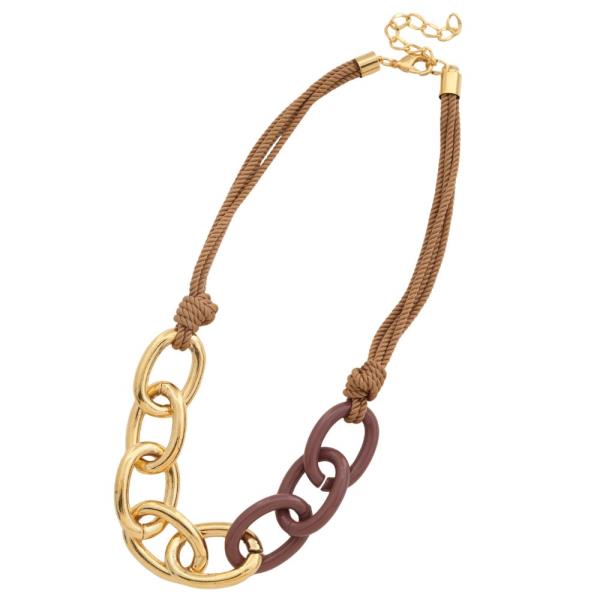 SODAJO OVAL LINK GOLD DIPPED NECKLACE