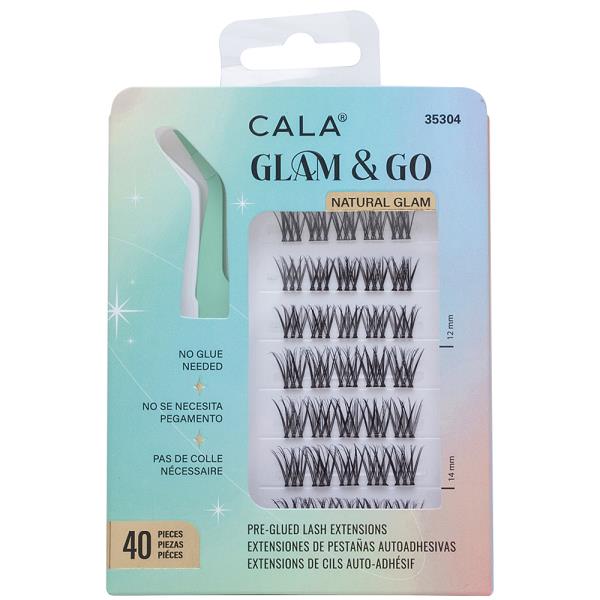 CALA GLAM AND GO NATURAL PRE GLUED CLUSTERS 40PC LASH EXTENSIONS