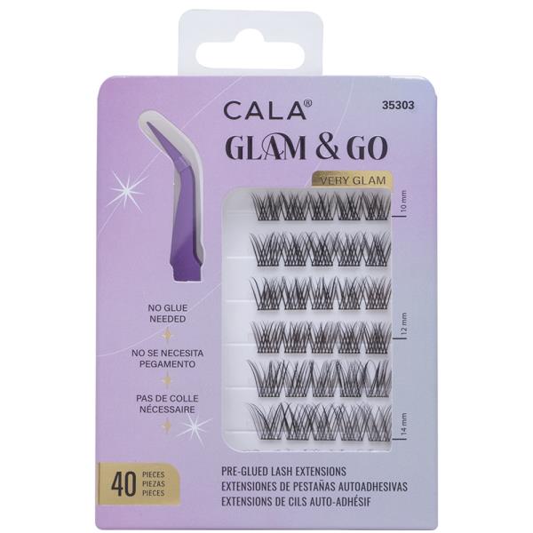 CALA GLAM AND GO VERY PRE GLUED CLUSTERS 40PC LASH EXTENSIONS
