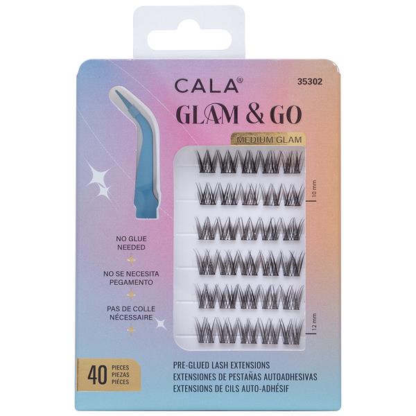 CALA GLAM AND GO MEDIUM PRE GLUED CLUSTERS 40PC LASH EXTENSIONS