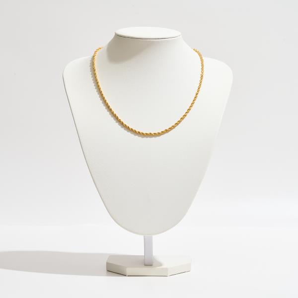 GOLD DIPPED TWISTED ROPE CHAIN NECKLACE