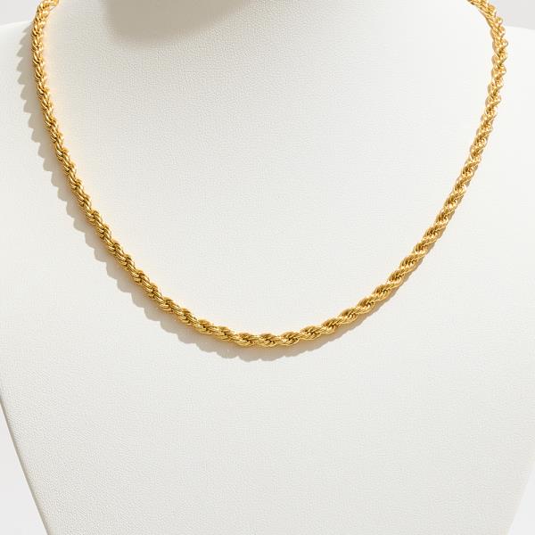 GOLD DIPPED CLASSIC CABLE LINK CHAIN NECKLACE