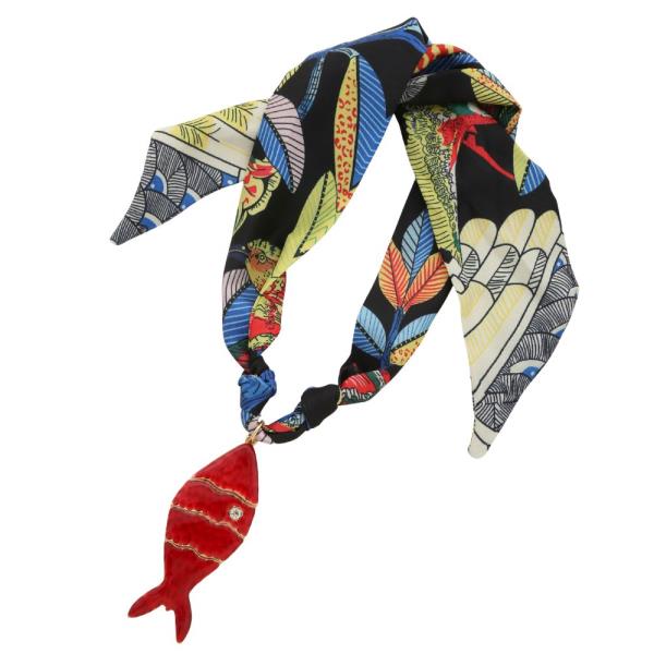 FISH PENDANT SCARF NECKLACE