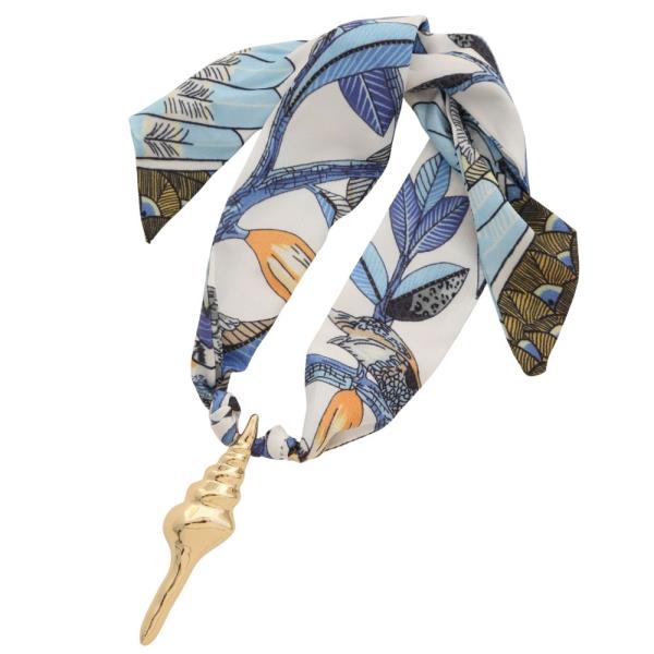 SEASHELL PENDANT SCARF NECKLACE