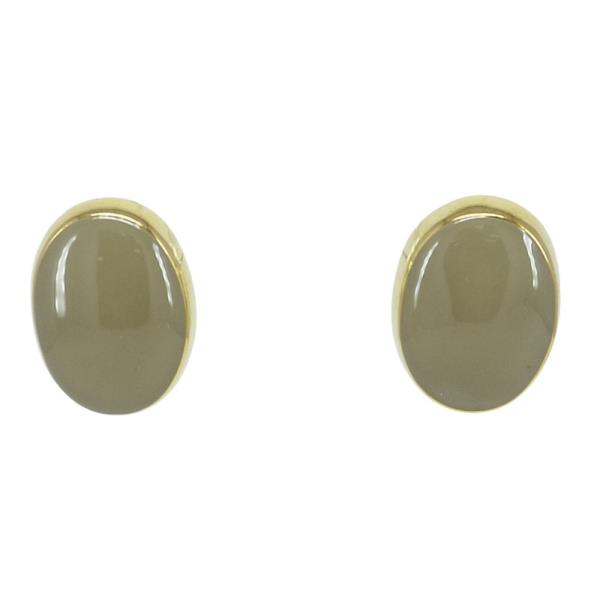 COLOR BEAD OVAL SHAPE POST EARRING