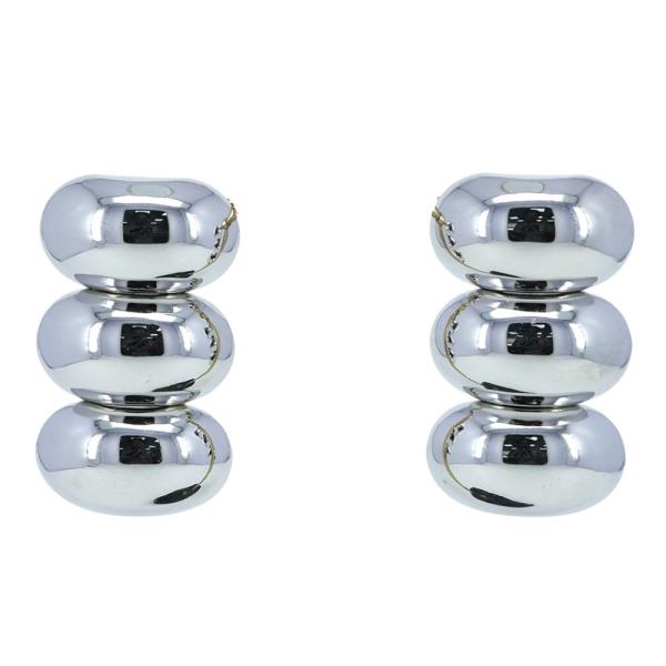OVAL METAL STUD EARRING