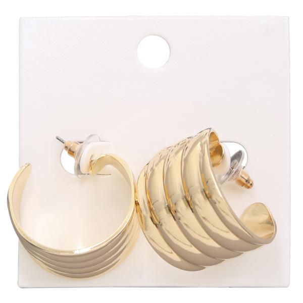 WIDE HOOP METAL EARRING