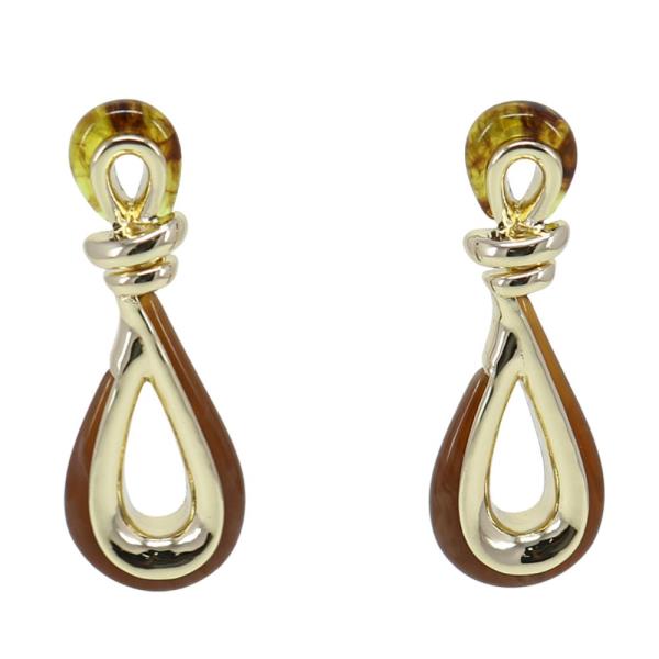 LOOP TEARDROP ACETATE EARRING