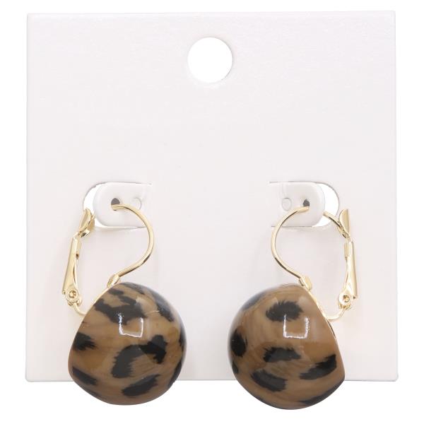 ANIMAL PRINT HUGGIE EARRING