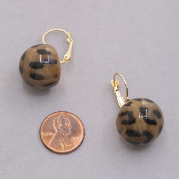 ANIMAL PRINT HUGGIE EARRING