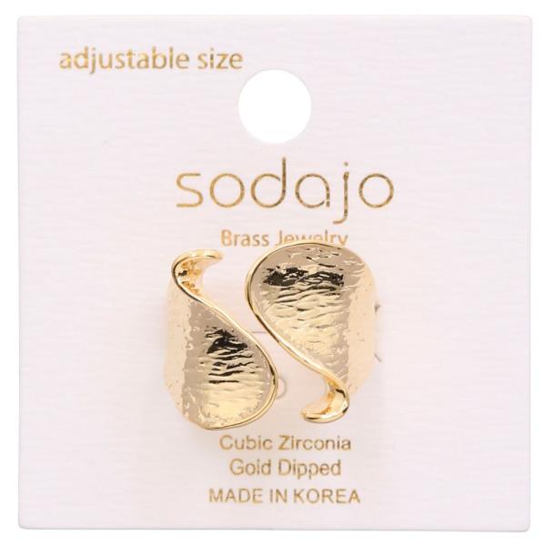 SODAJO METAL LOOP GOLD DIPPED ADJUSTABLE RING