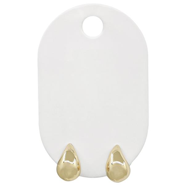 SMALL TEARDROP METAL POST EARRINGS