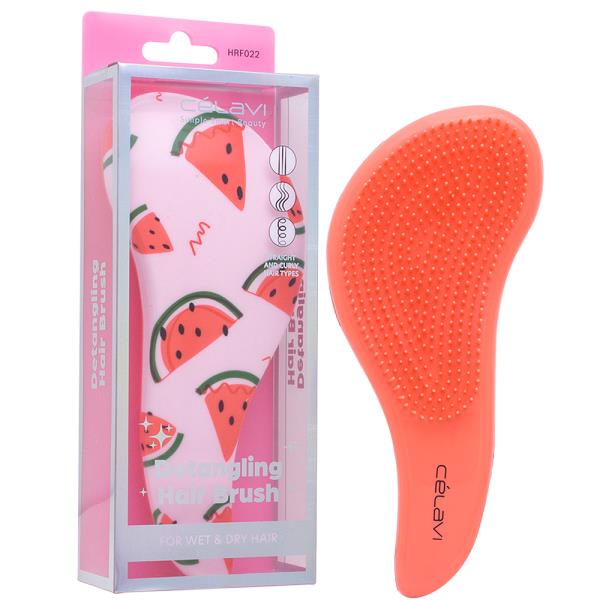 CELAVI DETANGLING HAIR BRUSH WATERMELON