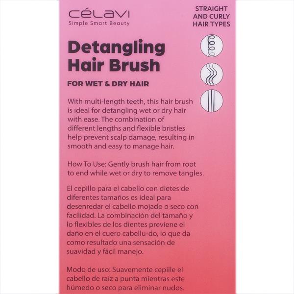 CELAVI DETANGLING HAIR BRUSH WATERMELON