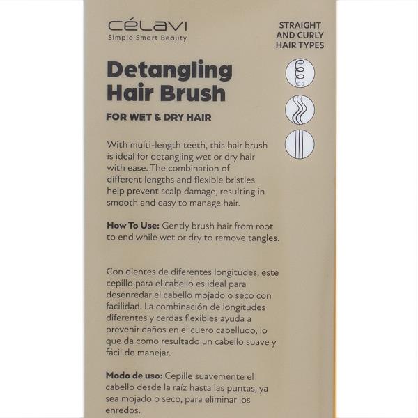 CELAVI DETANGLING HAIR BRUSH MARBLE