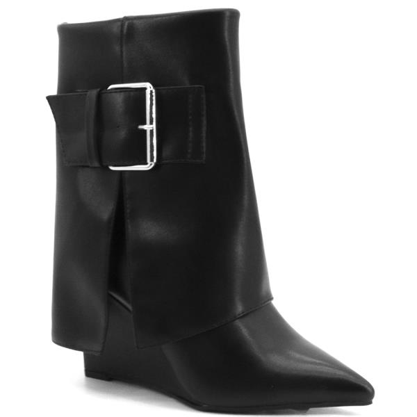 WEDGE ANKLE FOLDED BOOTS 12 PAIRS