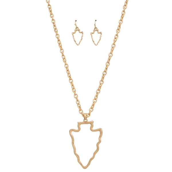 ARROW PENDANT METAL NECKLACE