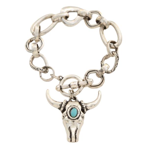 CATTLE HEAD TOGGLE CLASP BRACELET