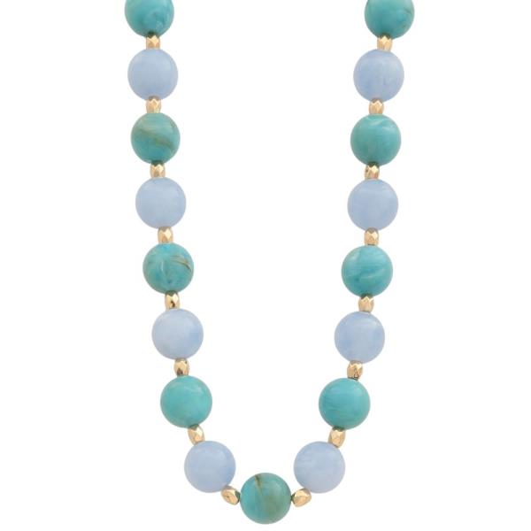 TWO TONE BEADED NECKLACE