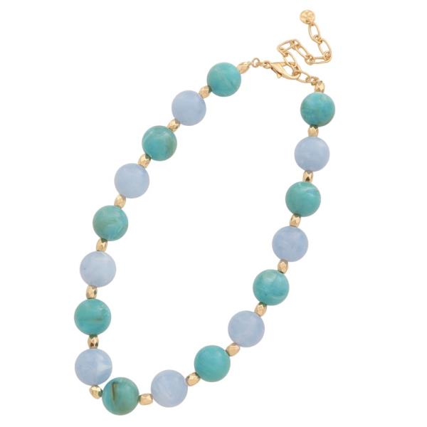 TWO TONE BEADED NECKLACE