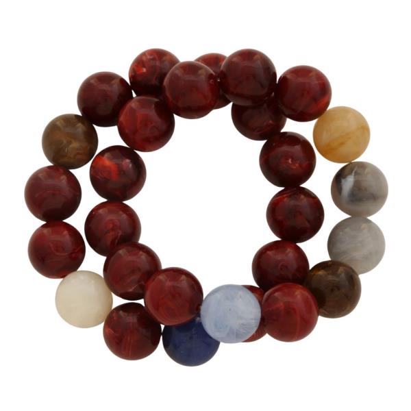 COLORFUL ACETATE BEAD BRACELET SET