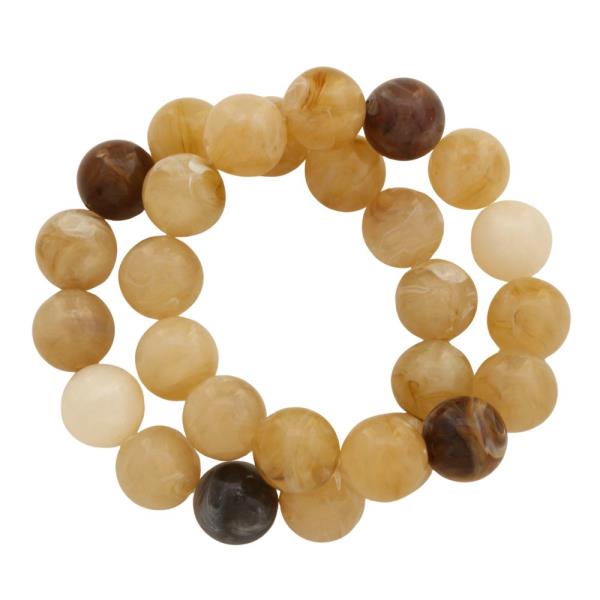 COLORFUL ACETATE BEAD BRACELET SET