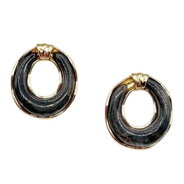 ACETATE ROUND EARRING