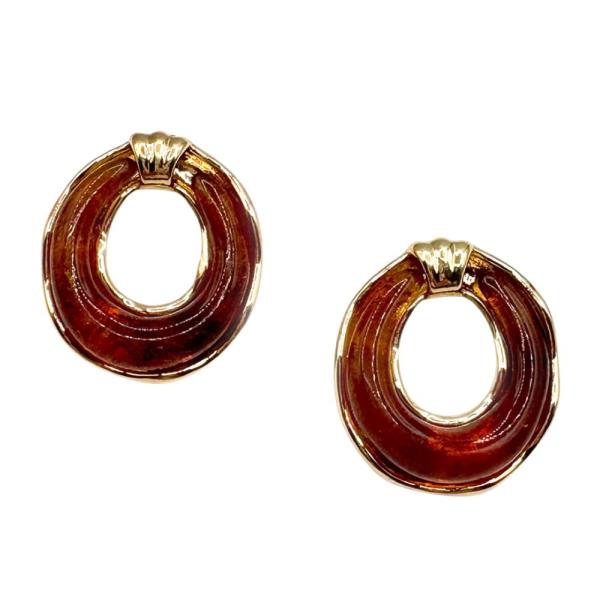 ACETATE ROUND EARRING