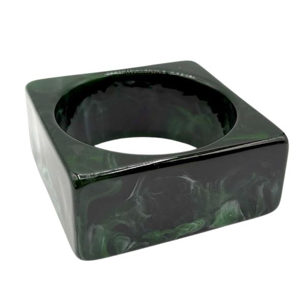 RESIN RECTANGLE BANGLE BRACELET