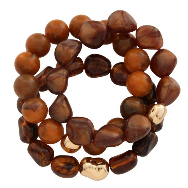 ACETATE MIXED BEAD BRACELET SET
