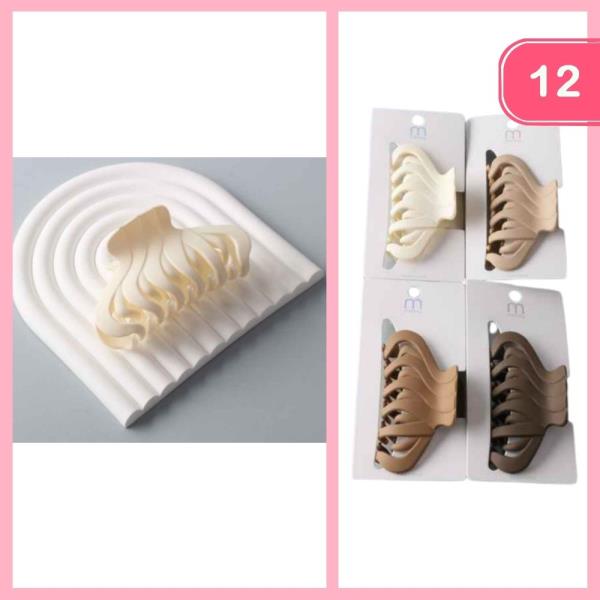 SWIRL BUN HAIR CLAW CLIP (12 UNITS)