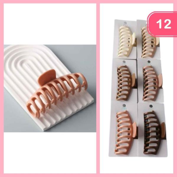 ROUND COMB HAIR CLAW CLIP (12 UNITS)