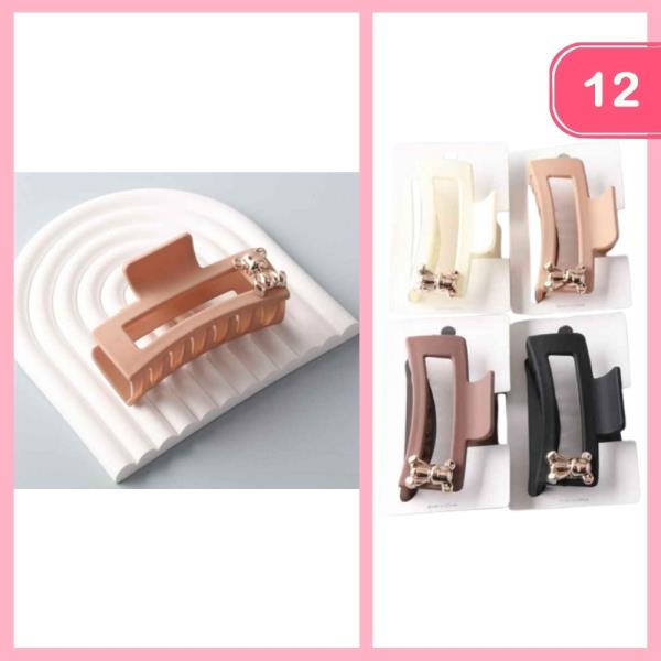 BEAR HAIR CLAW CLIP (12 UNITS)