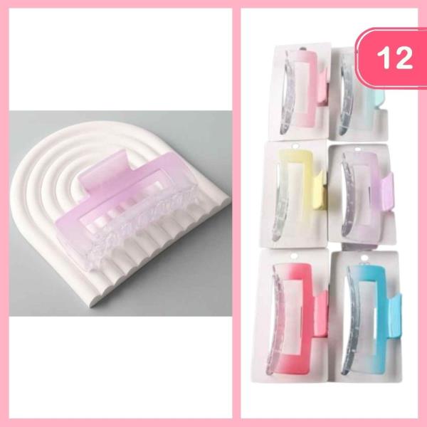 OMBRE SPRAYED HAIR CLAW CLIP (12 UNITS)