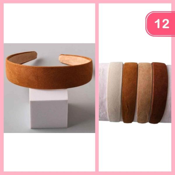 SUEDE CLASSIC HEADBAND (12 UNITS)