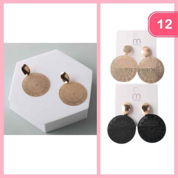 FILIGREE MANDALA DROP EARRING (12 UNITS)