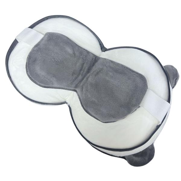 BUNNY PLUSH 2-IN-1 TRAVEL PILLOW WITH SLEEP MASK