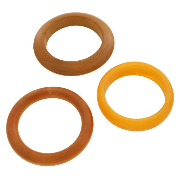 ACRYLIC WOOD BANGLE BRACELET SET