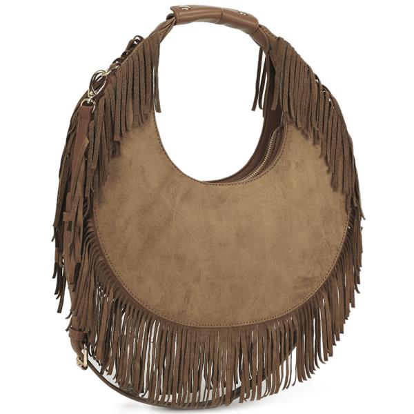 ROUND FRINGE HOBO BAG