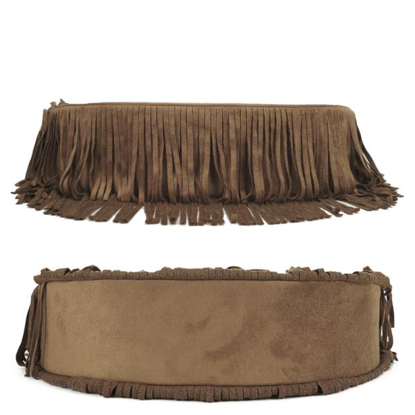 ROUND FRINGE HOBO BAG