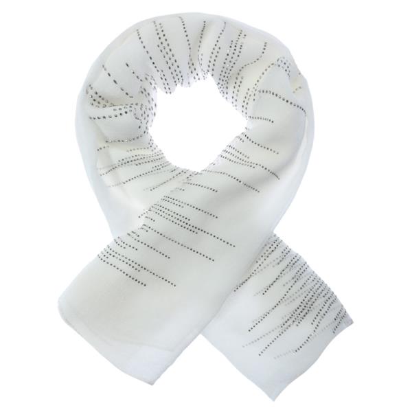 RHINESTONE STRIPE LIGHTWEIGHT OBLONG SCARF
