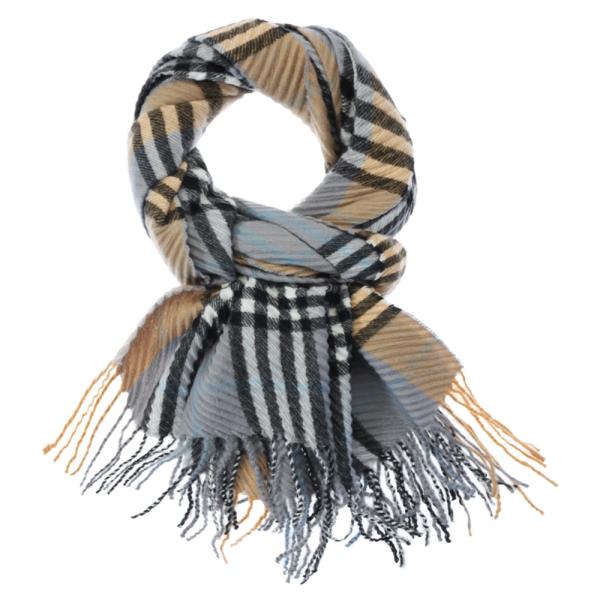 PLAID PATTERN OBLONG SCARF