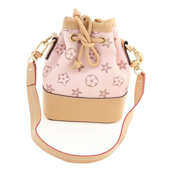 MONOGRAM DRAWSTRING MINI BUCKET BAG CHARM KEYCHAIN