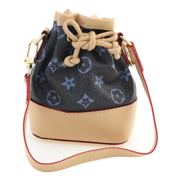 MONOGRAM DRAWSTRING MINI BUCKET BAG CHARM KEYCHAIN