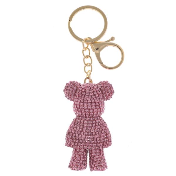 RHINESTONE BEAR BAG CHARM KEYCHAIN