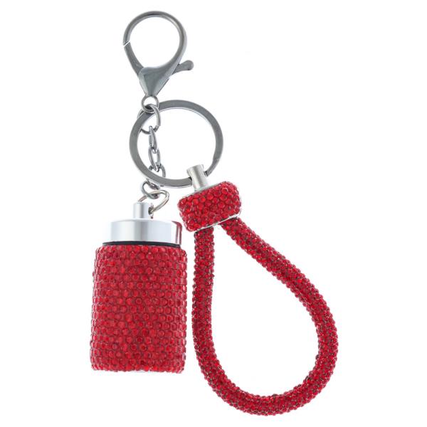 RHINESTONE BOTTLE CHARM BAG CHARM KEYCHAIN