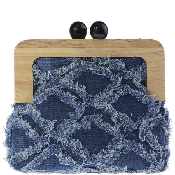 DENIM DESIGN EVENING CLUTCH