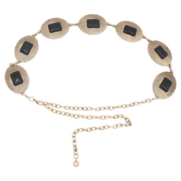 RIBBED SWIRL CAB BOHO CHAIN BELT