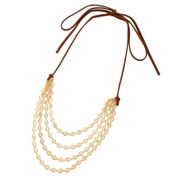 SODAJO CHAIN LAYERED CORD NECKLACE
