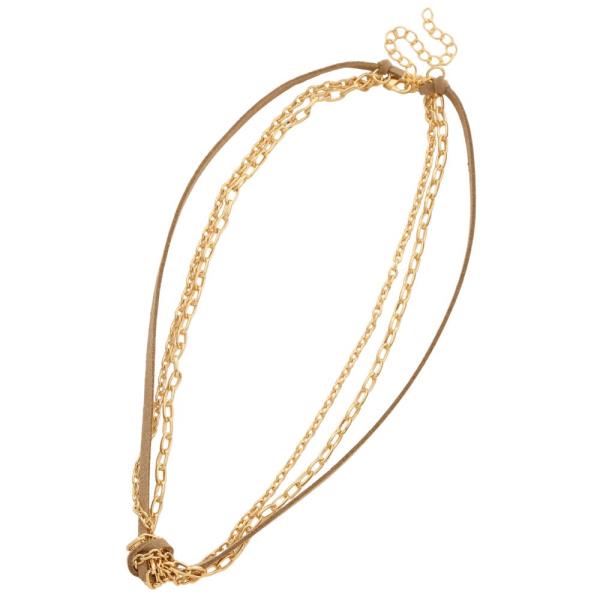 SODAJO CHAIN CORD NOT LAYERED GOLD DIPPED NECKLACE